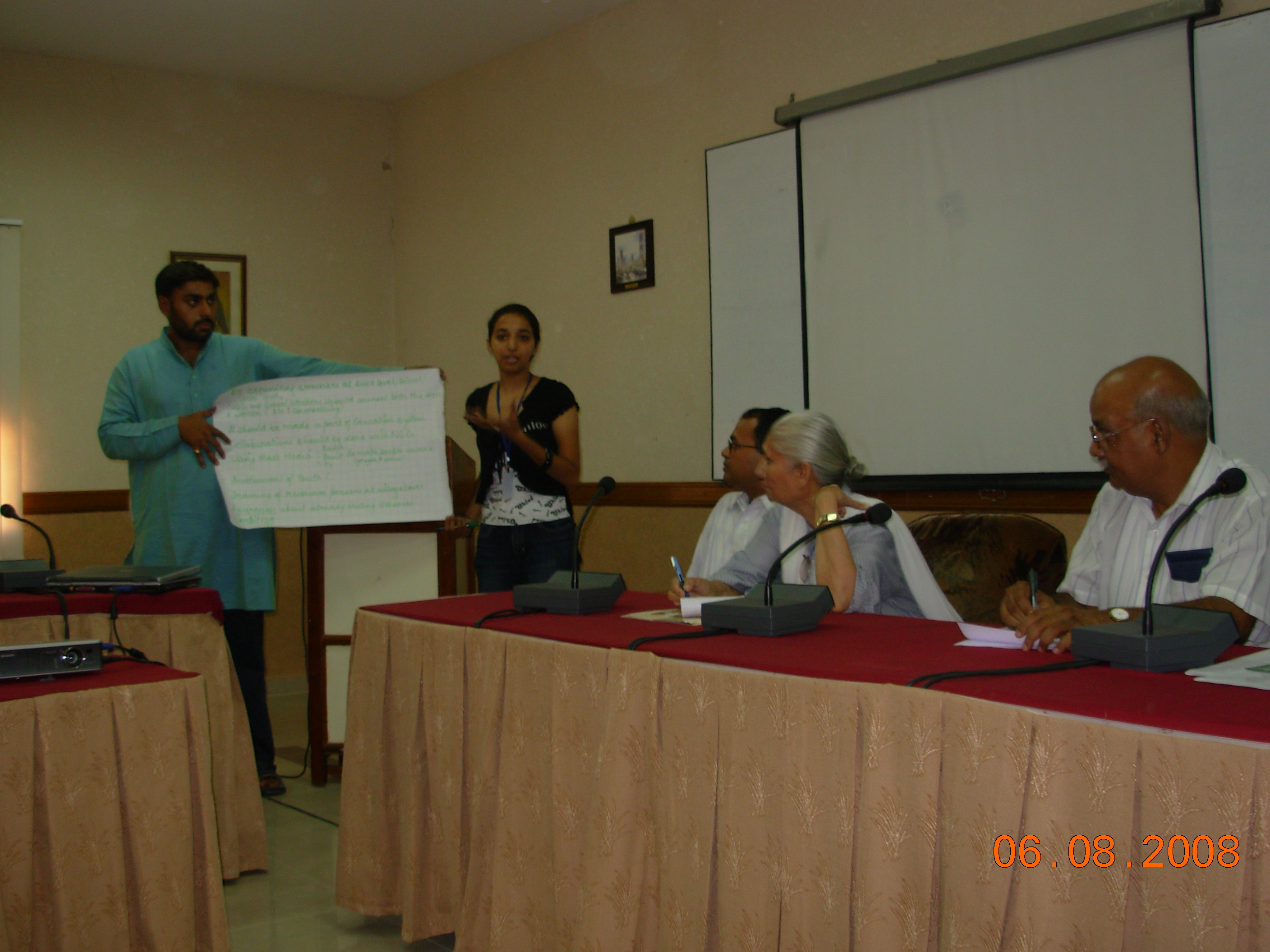 Presentation of action plan